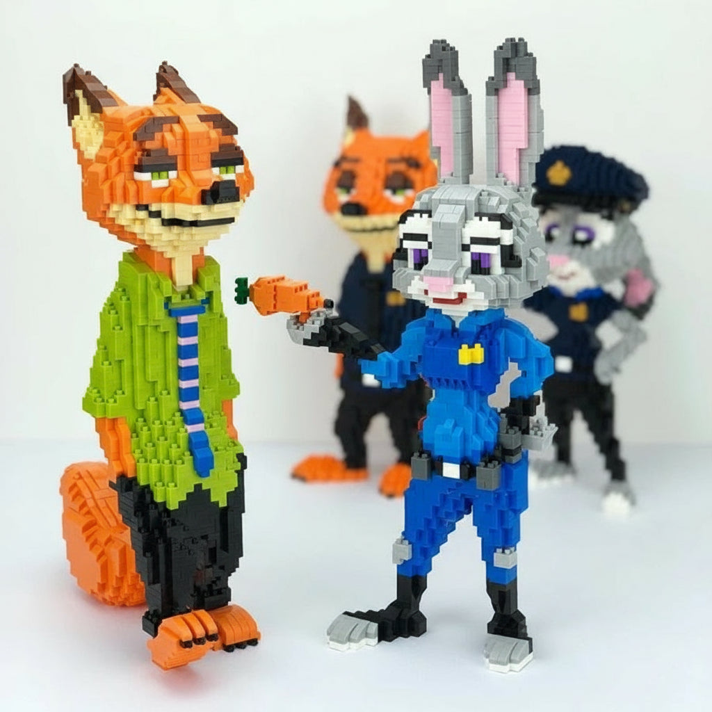 Vos In Groen Pakje Bouwblokjes