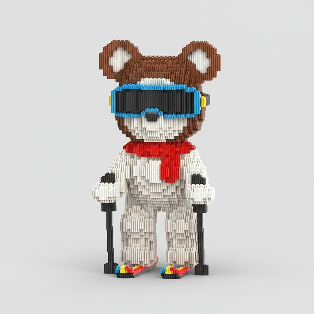 Skiënde beer | Bouwsteentjes