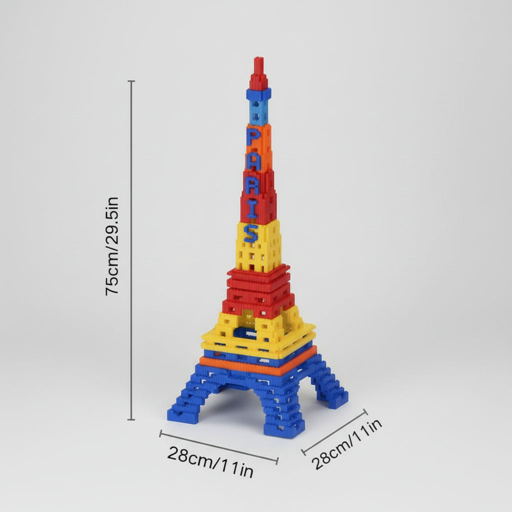 Gekleurde Eiffeltoren | Bouwsteentjes