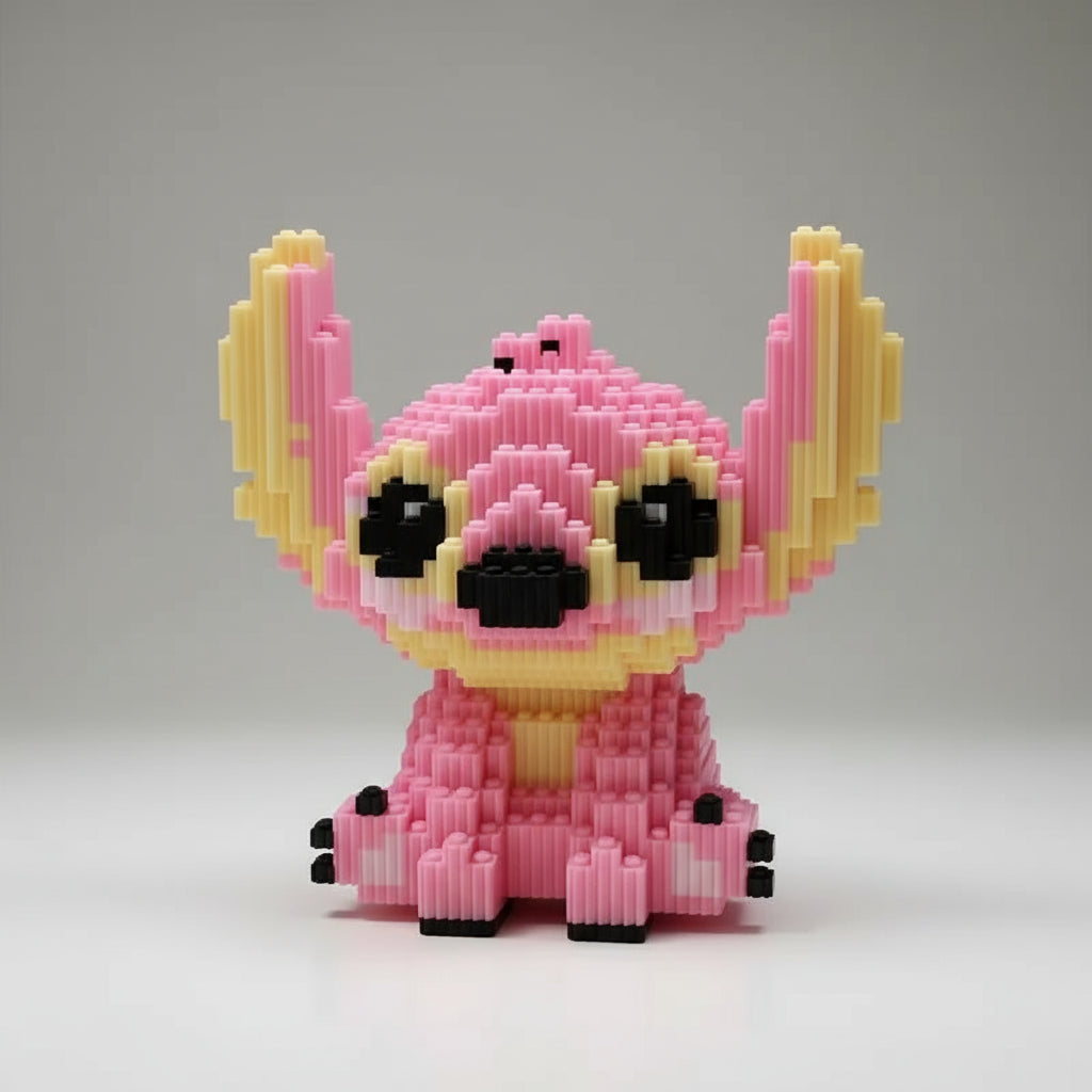 Verlegen roze wezen | Bouwsteentjes