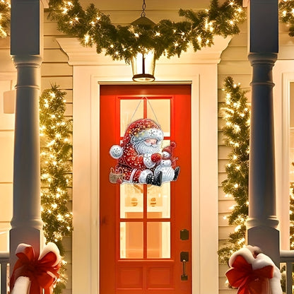 Decoratie hanger | Kerstman | Diamond painting