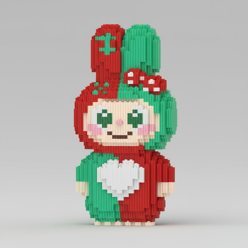 Schattig kerst poppetje  | Bouwsteentjes