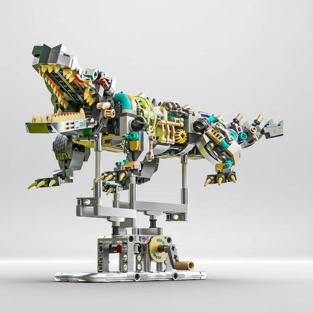 Bewegende Krokodil | Bouwsteentjes