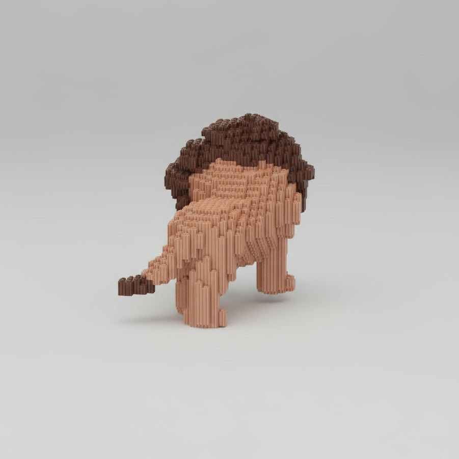 Bruine leeuw | Bouwsteentjes