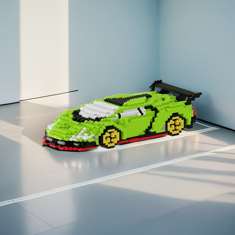 Groene auto | Bouwsteentjes