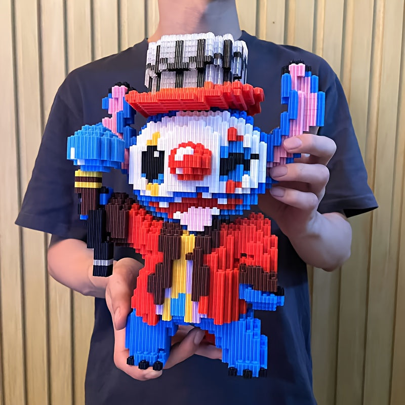 Blauw wezen als Clown | Bouwsteentjes