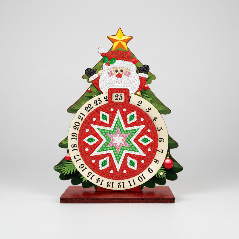 Kerstman in kerstboom | kalender | Diamond painting