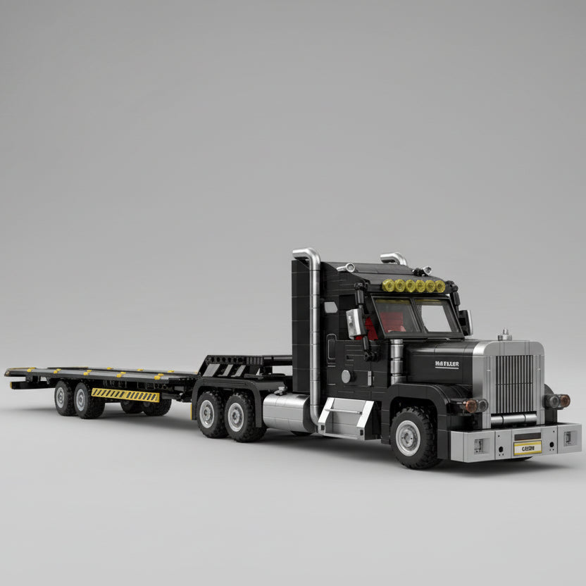 MEGA Premium zwarte truck | Bouwsteentjes