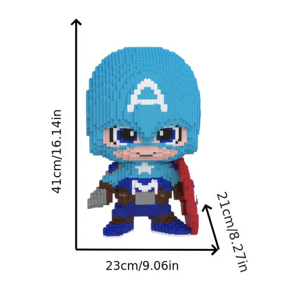 Mega blauwe superheld | Bouwsteentjes