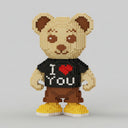 I love you beer met gele schoenen | Bouwsteentjes