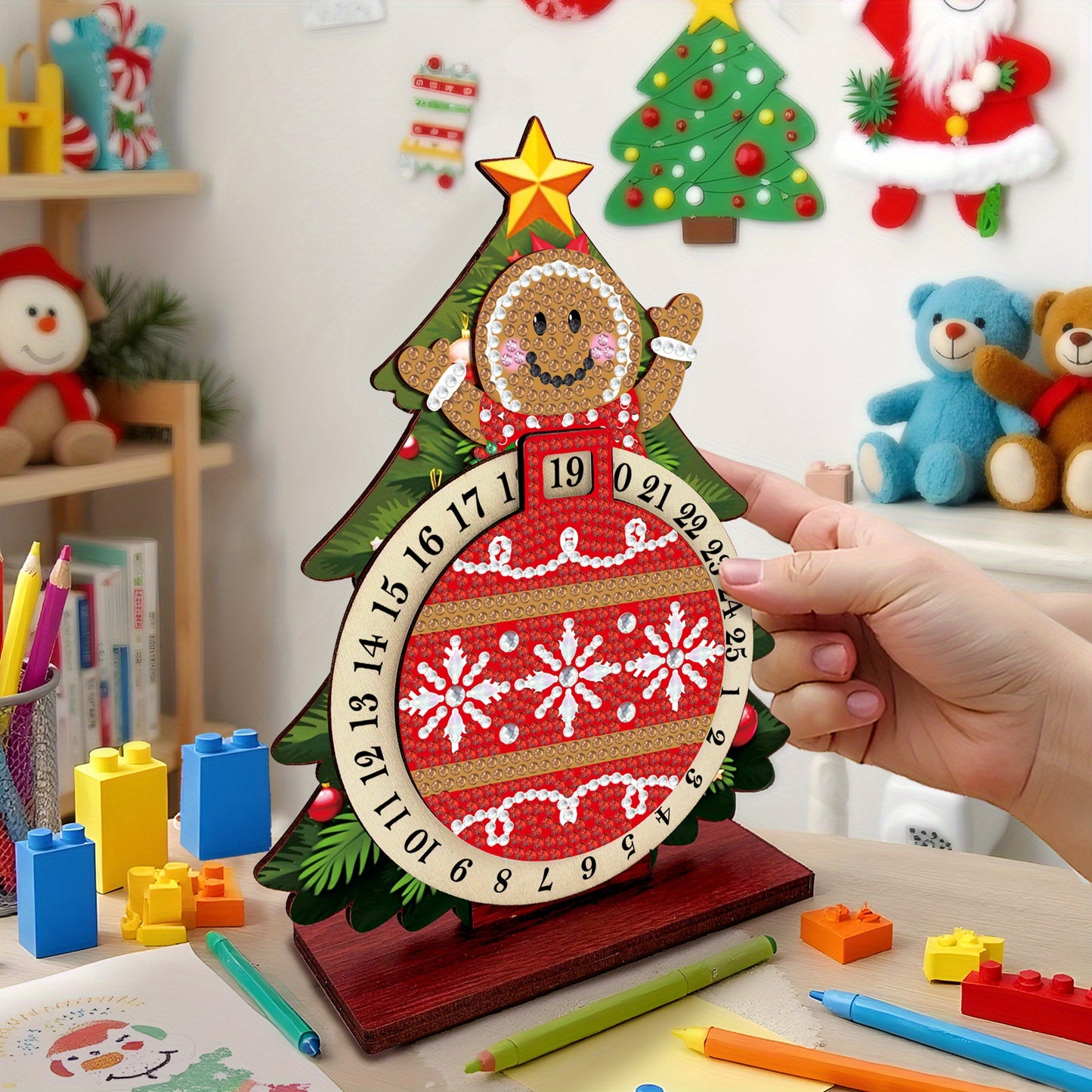 Koekje in kerstboom | kalender | Diamond painting