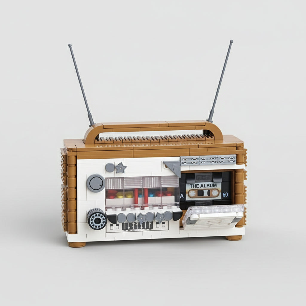 Retro radio | Bouwsteentjes
