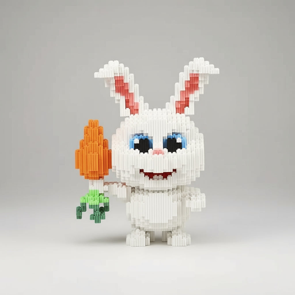 Konijn met wortel | Bouwsteentjes