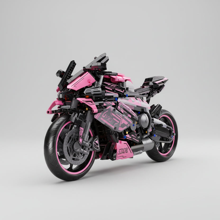Mega Roze motor | Bouwsteentjes