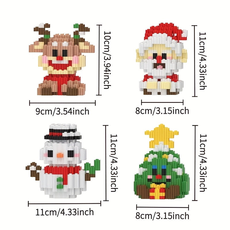4 kerst mini´s  | Bouwsteentjes