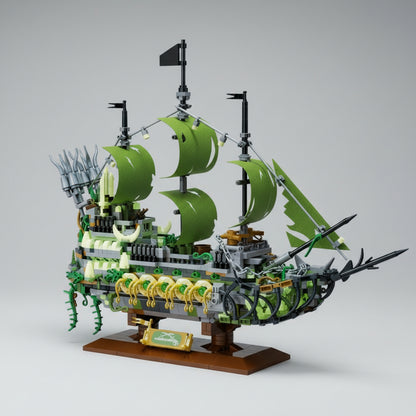 Groen piratenschip | Bouwsteentjes