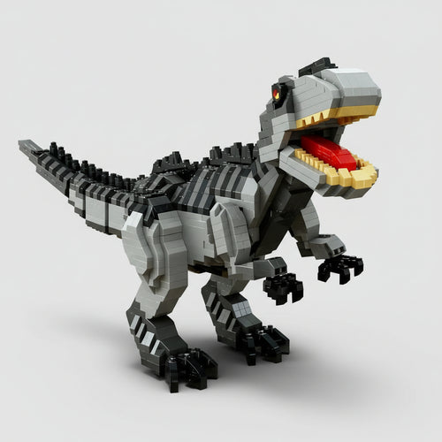 Grijze T-Rex | Bouwsteentjes