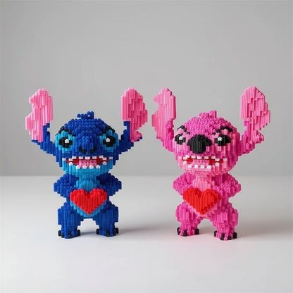 Schattig roze wezen met hart | Bouwsteentjes