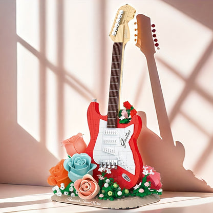 Gitaar met bloemen | Bouwsteentjes