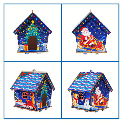 Kerst huisje | hanger voor in de boom | Diamond painting