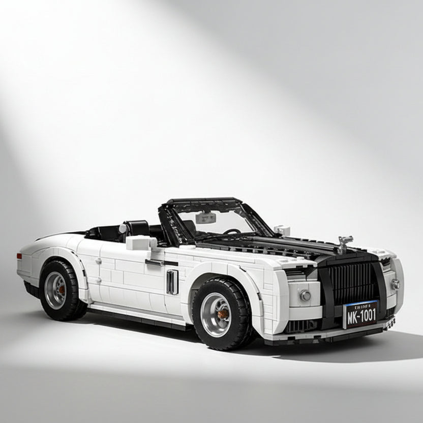 Witte Saloon auto | Bouwsteentjes