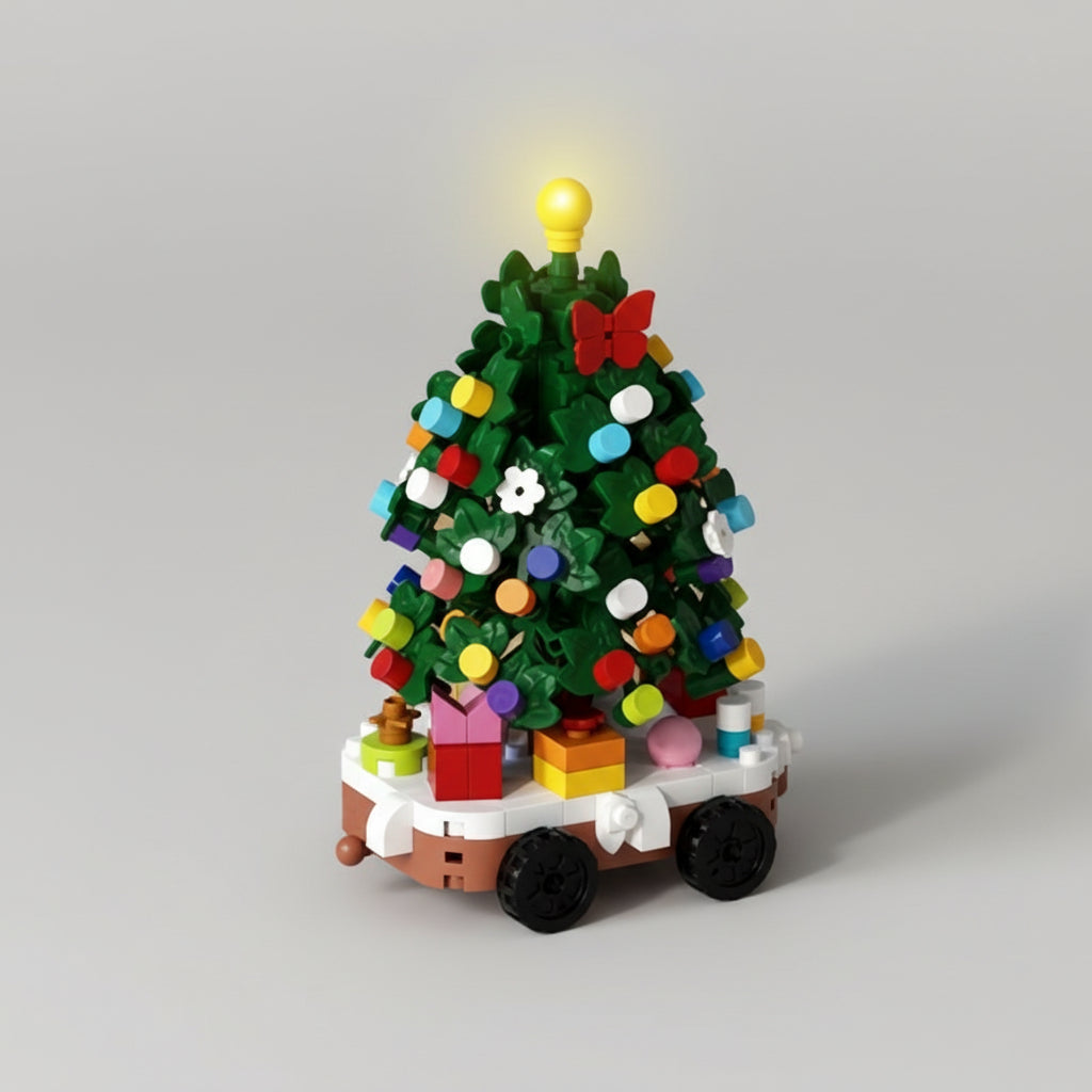 Kerst treintje | Bouwsteentjes