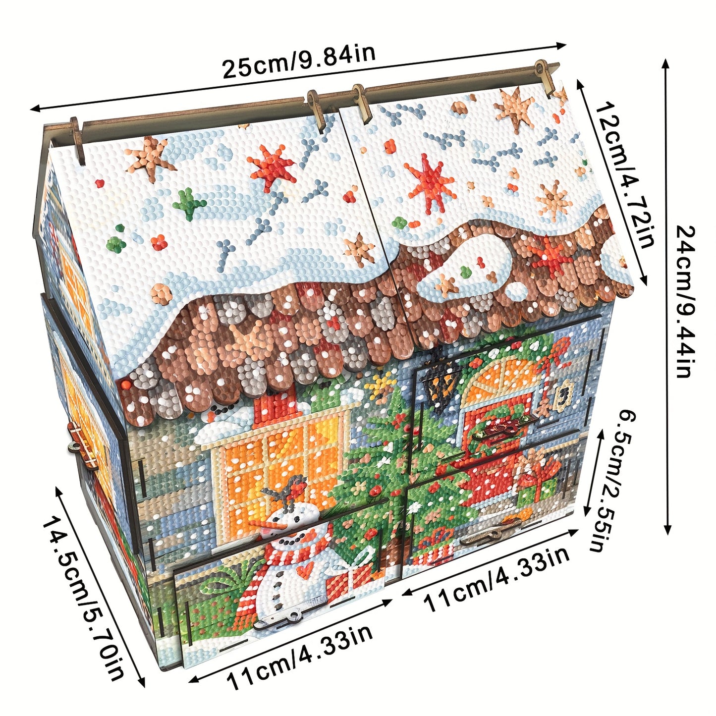 Huis met lades | Bouwpakket | Diamond painting