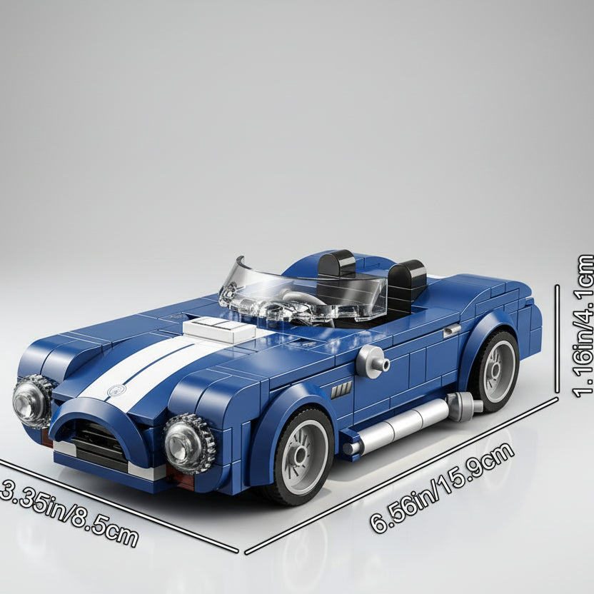 Mooie blauwe superauto | Bouwsteentjes
