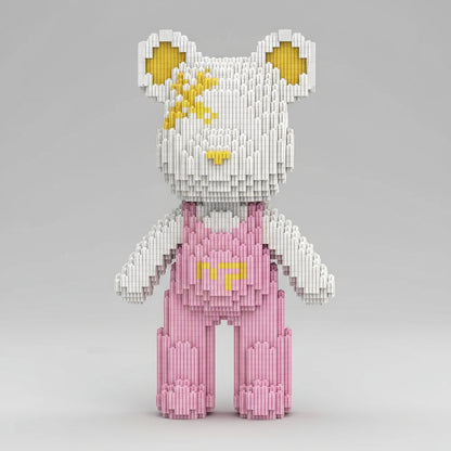 Beer met roze tuinbroek | Bouwsteentjes