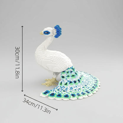 Witte pauw | Bouwsteentjes