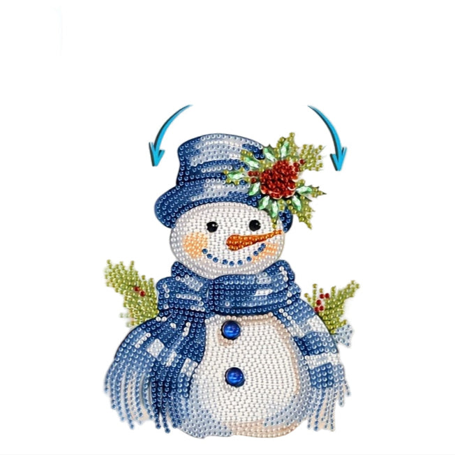 Bewegende sneeuwpop | Diamond painting