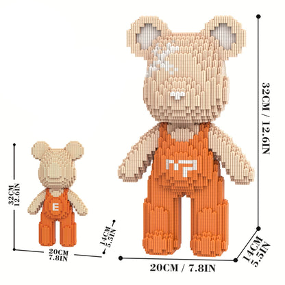 Beer met oranje tuinbroek | Bouwsteentjes