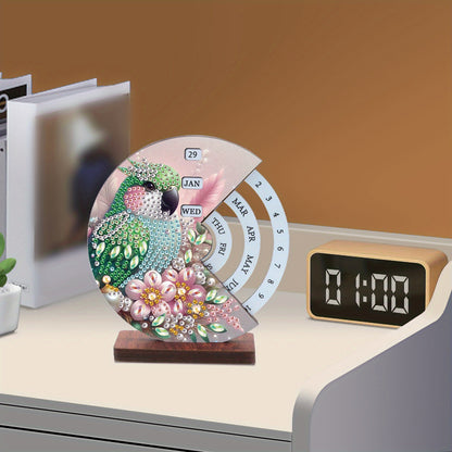 Groene vogel | Kalender | Diamond painting