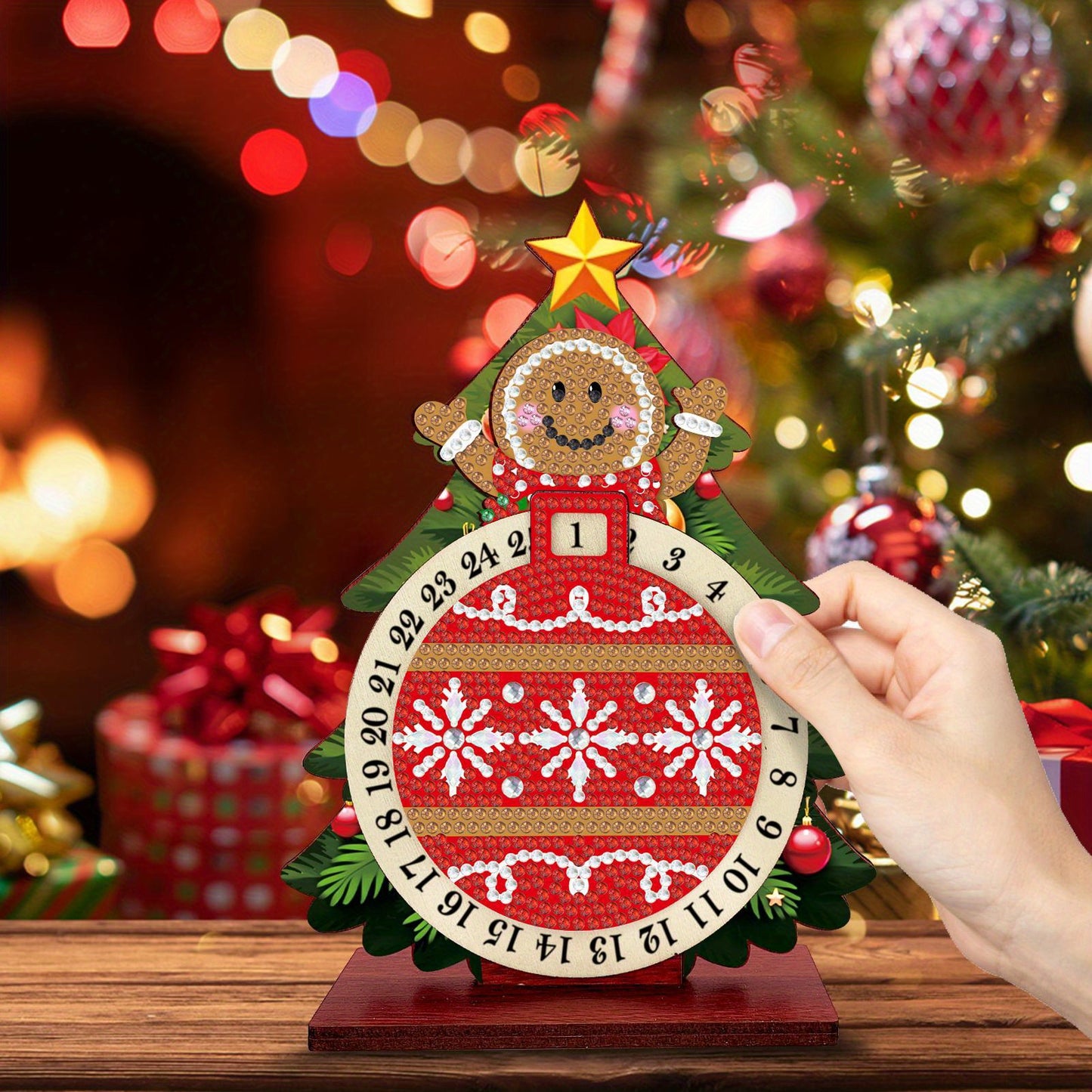 Koekje in kerstboom | kalender | Diamond painting