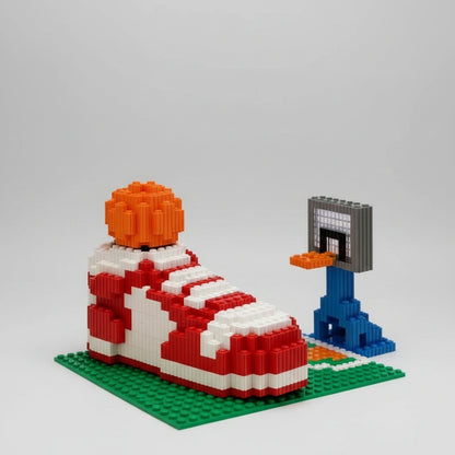 Basketbal schoen & veld | Bouwsteentjes