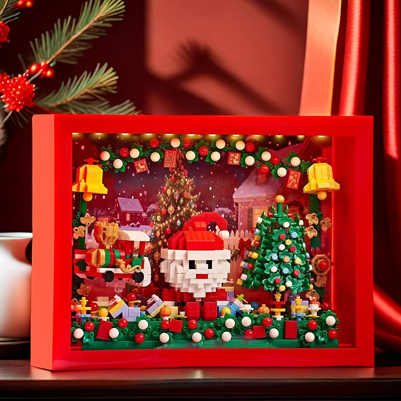 Prachtige kerst schilderij | Bouwsteentjes