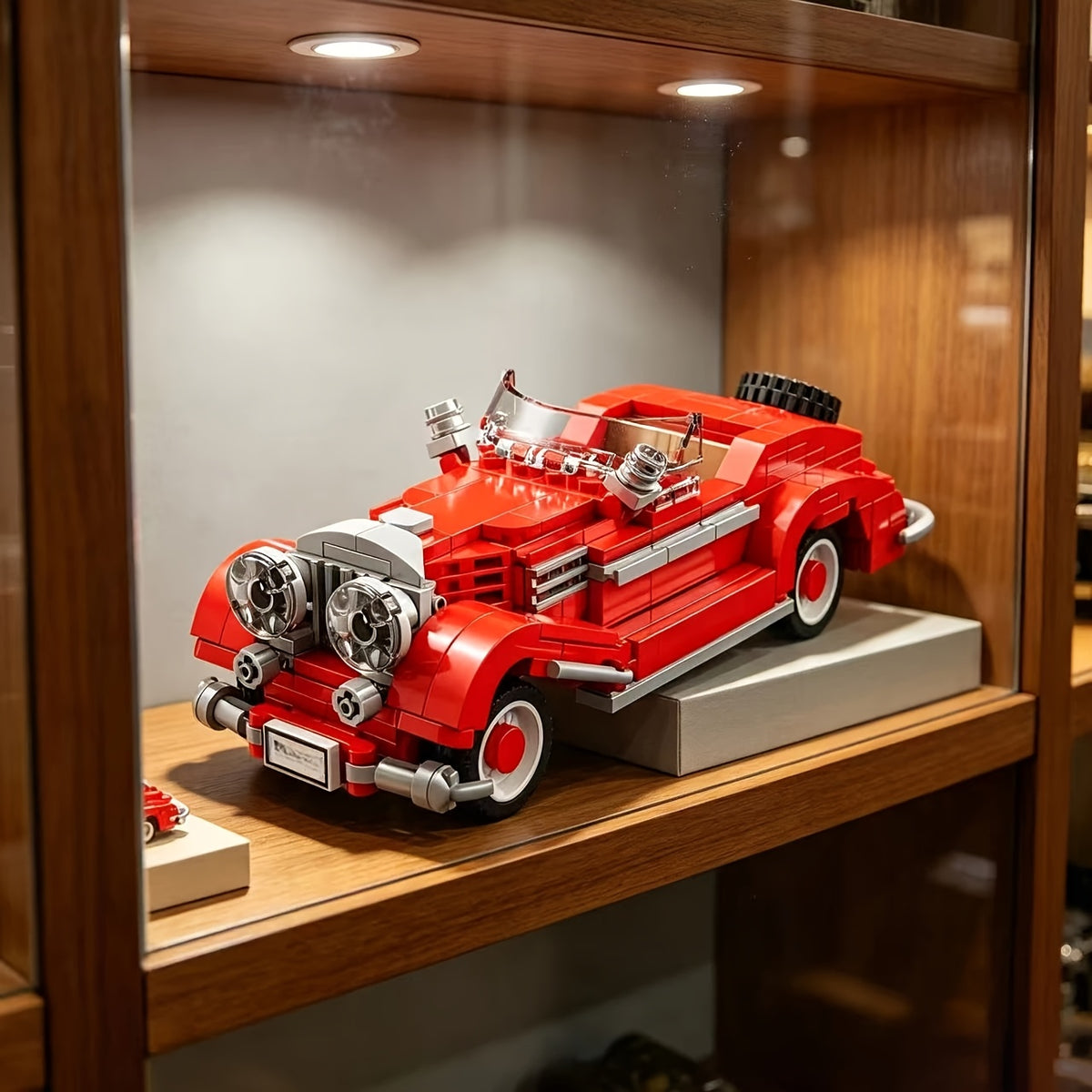 Convertible Sports Car Building Block Model Assembly Set, Creative Collectible Display Model, Desktop Home Decor, Birthday Christmas Easter Halloween Thanksgiving Holiday Gift