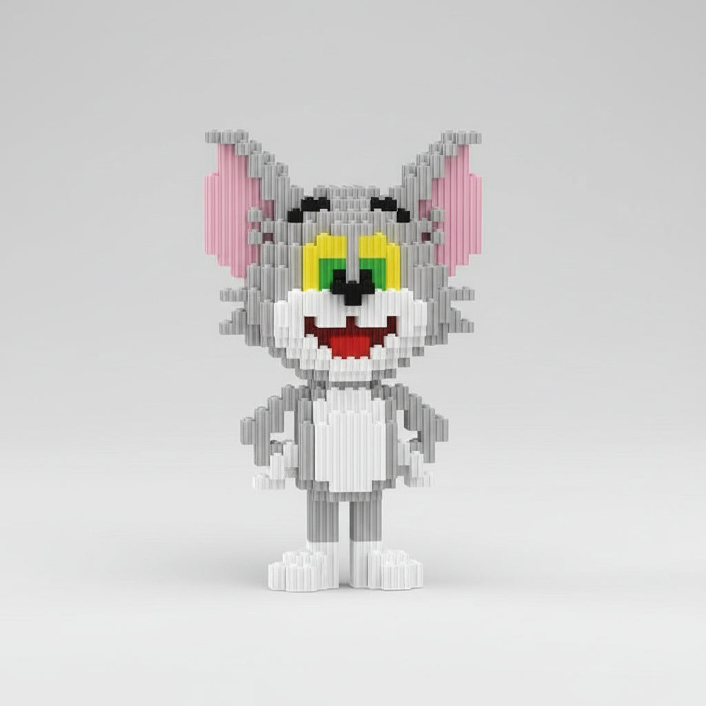 Schattige kat & muis | Bouwsteentjes