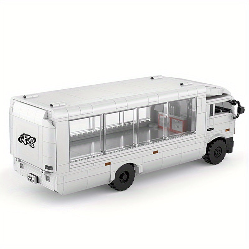 Witte container truck | Bouwsteentjes