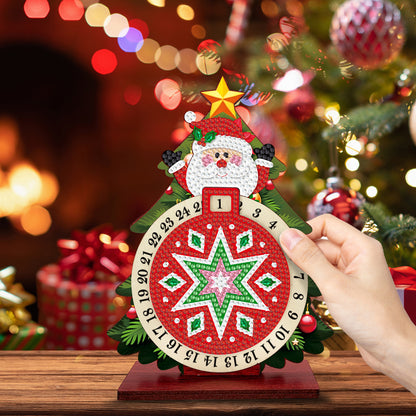 Kerstman in kerstboom | kalender | Diamond painting
