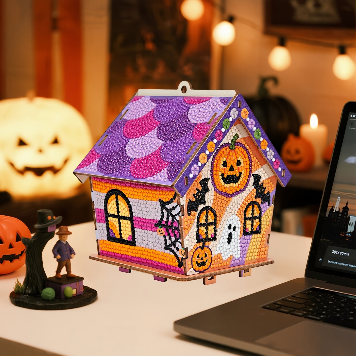 Halloween huisje | hanger | Diamond painting