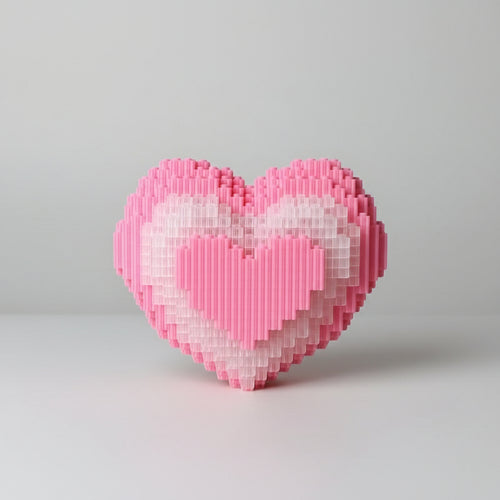 Roze hart | Bouwsteentjes