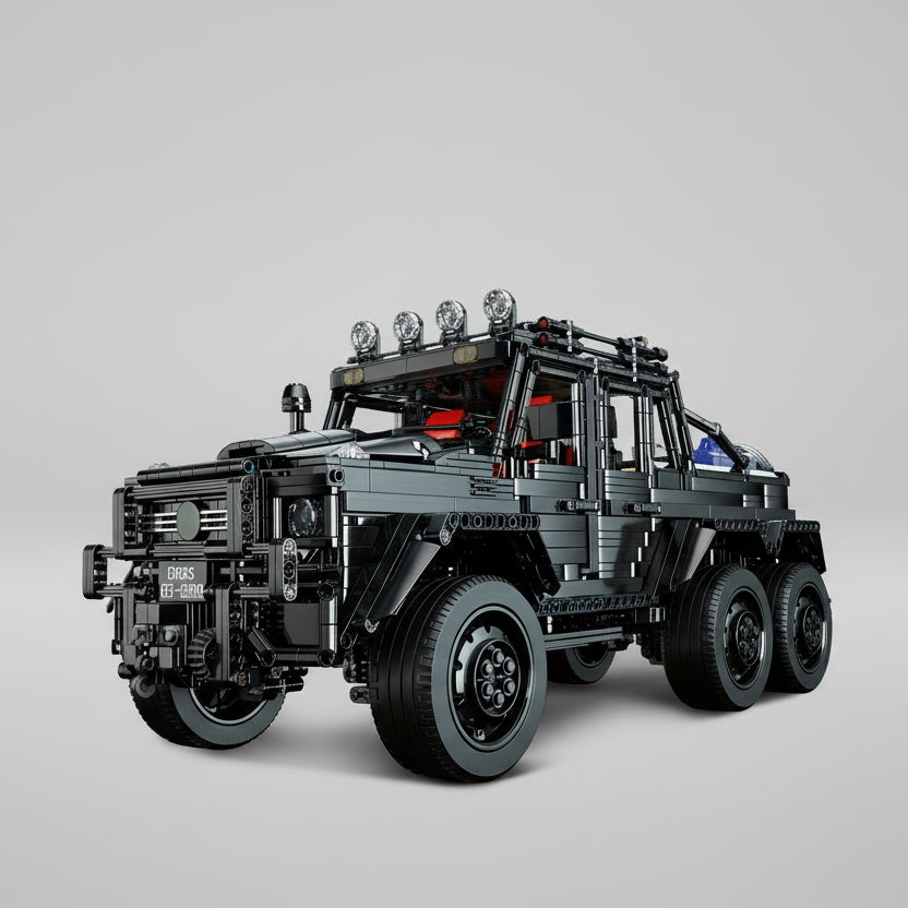 Mega Zwarte 6x6 Terreinwagen | Bouwsteentjes