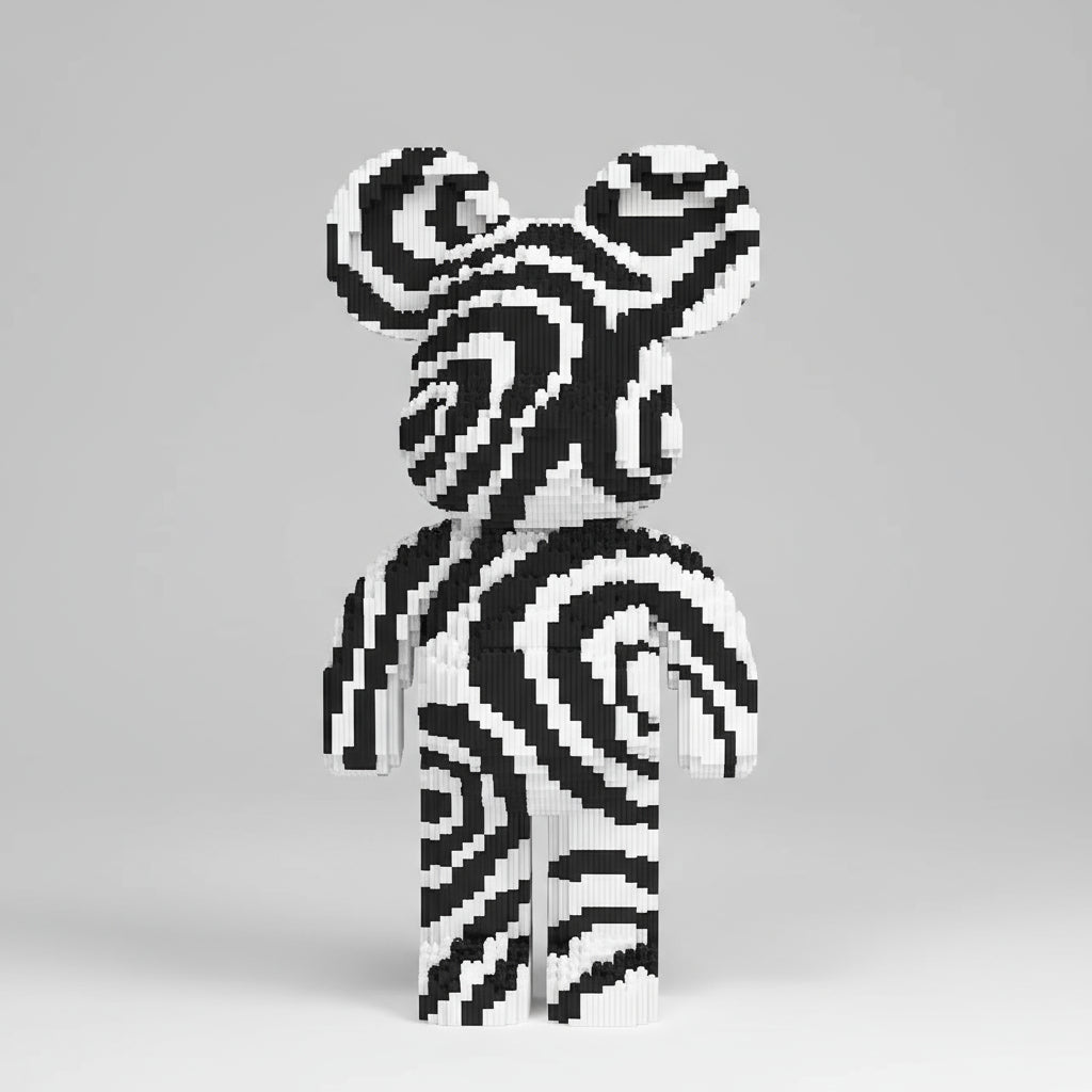 Zwart-wit beer | Bouwsteentjes