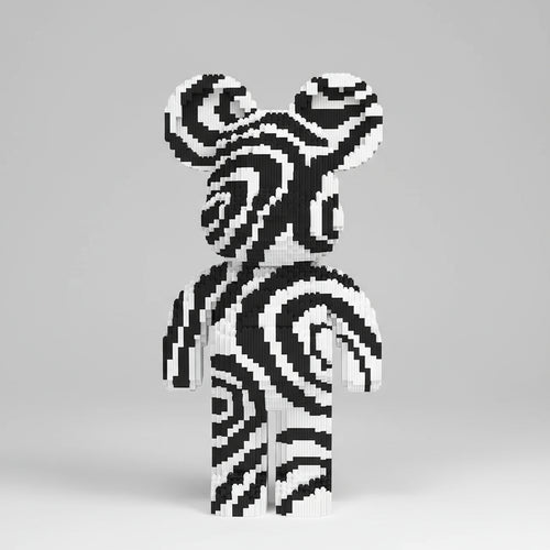 Zwart-wit beer | Bouwsteentjes