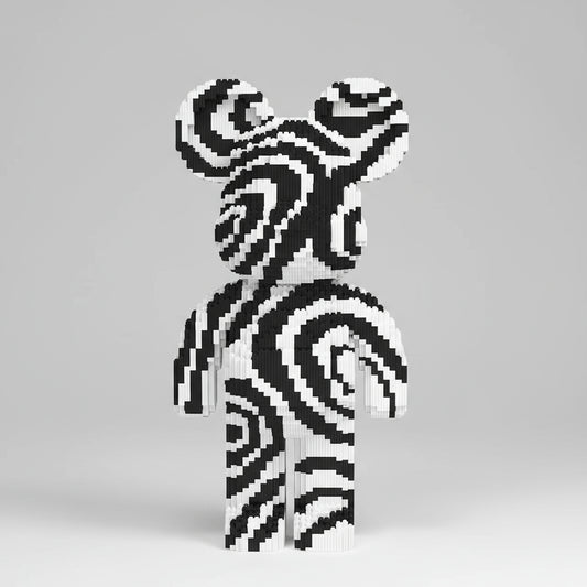 Zwart-wit beer | Bouwsteentjes