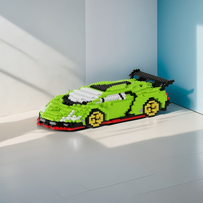 Groene auto | Bouwsteentjes