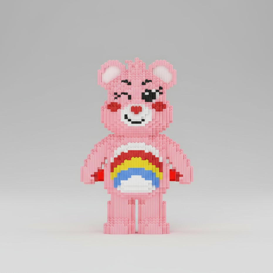 Roze Regenboog Beer | Bouwsteentjes