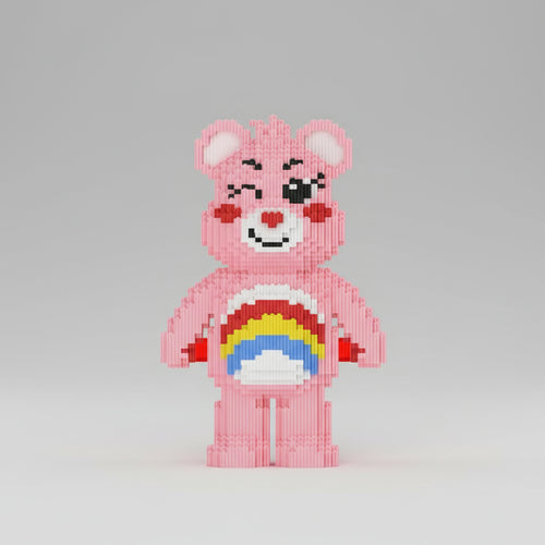 Roze Regenboog Beer | Bouwsteentjes