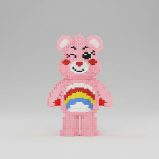 Roze Regenboog Beer | Bouwsteentjes